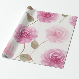 Rosa rosor blomsterinpackningspapper presentpapper