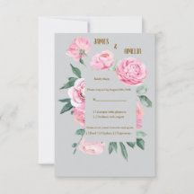 Rosa Rosor Bröllops Middagssvar Måltidsval