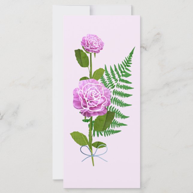 Rosa rosor & en ormbunke (Framsida)