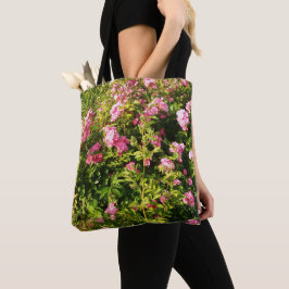 Rosa rosor i blom Tote Bag Tygkasse