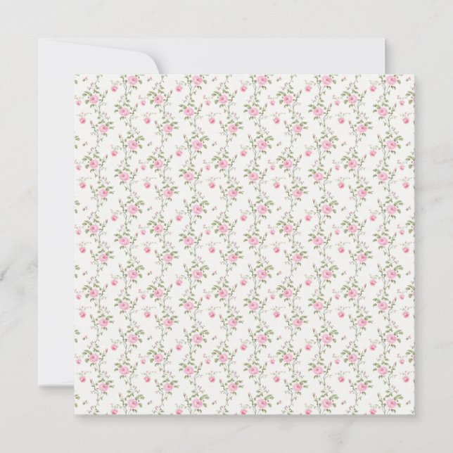 Rosa rosor inbjudningar (Framsida)