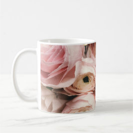Rosa rosor kaffemugg