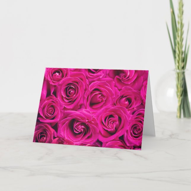Rosa rosor (Kärlek och Romantik) Kort (Framsida)
