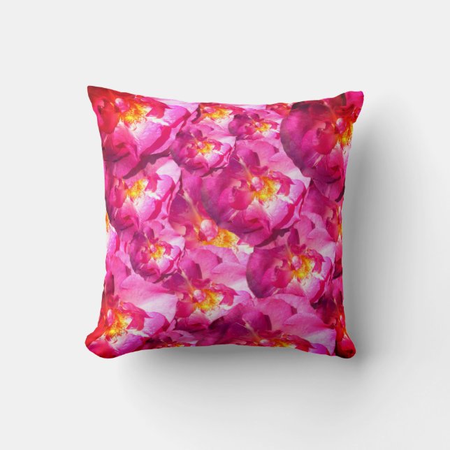 Rosa rosor kastkudde kudde (Framsida)