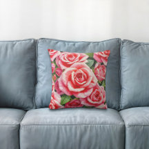 Rosa rosor kastkudde