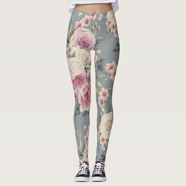 rosa rosor leggings (Framsida)