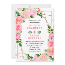 Rosa rosor med blad bröllop