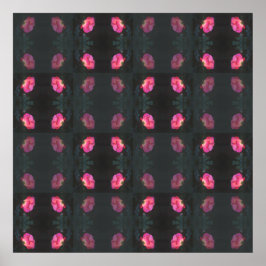 Rosa rosor Mönster Poster