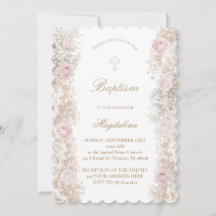 Rosa rosor och Babys Breath-blommor Dop