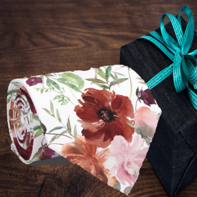 Rosa rosor och kanelblommor blommande halsduk slips (Skapare uppladdad)