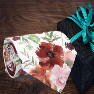 Rosa rosor och kanelblommor Blommig halsduk Slips