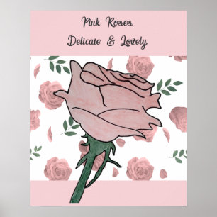 Rosa rosor - ömtåliga och älskvärda poster
