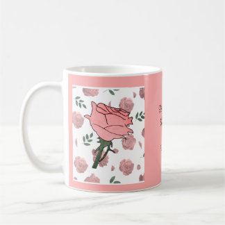 Rosa rosor - ömtåliga och vackra kaffemugg