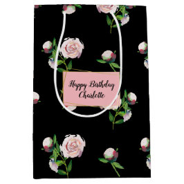 Rosa rosor på svart