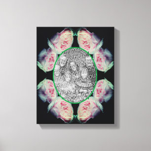 Rosa rosor ram Skapa din egen foto Canvastryck