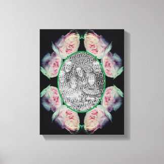 Rosa rosor ram Skapa din egen foto Canvastryck