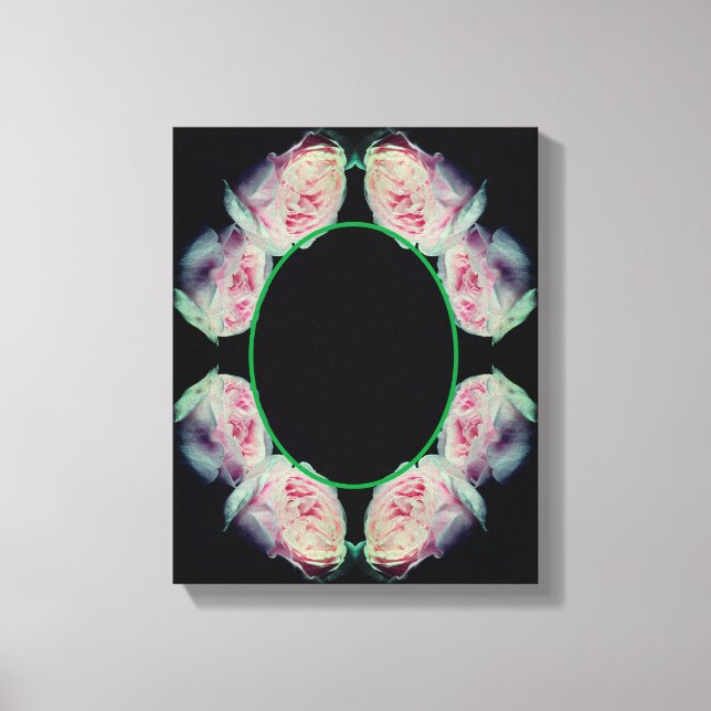 Rosa rosor ram Skapa ditt eget foto Canvastryck (Framsida)