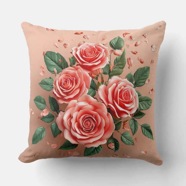 🌹 Rosa Rosor Rumsdekor Accent Present 🌹 Kudde (Framsida)