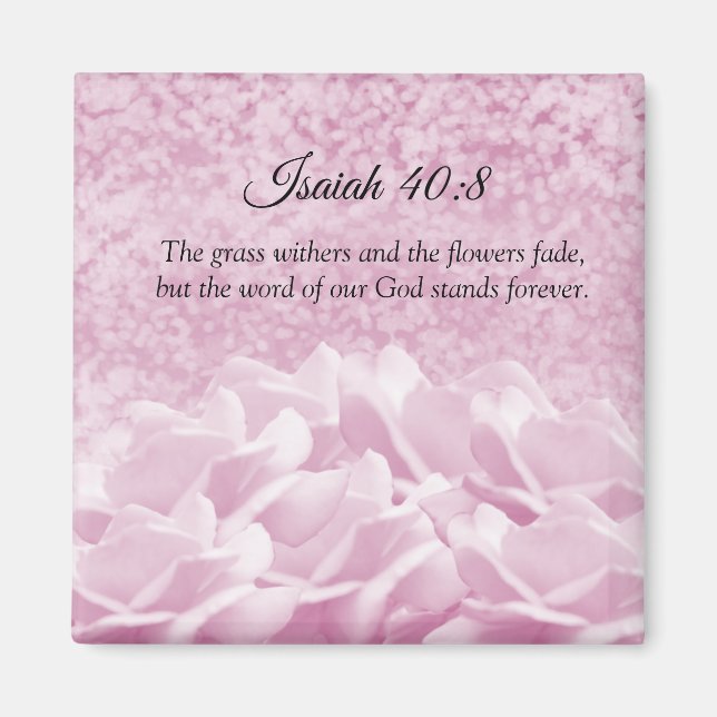 Rosa rosor Skriftställe Jesaja  Magnet (Framsidan)
