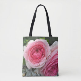 Rosa Rosor Tote Tygkasse