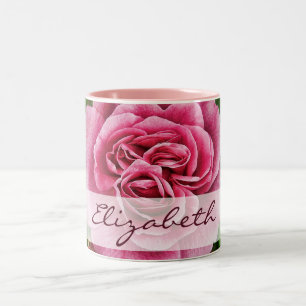 Rosa rospersonlig Två-Tonad mugg