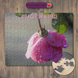 Rosa Rosregndroppe Pussel