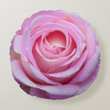 Rosa rosrundadekorativ kudde