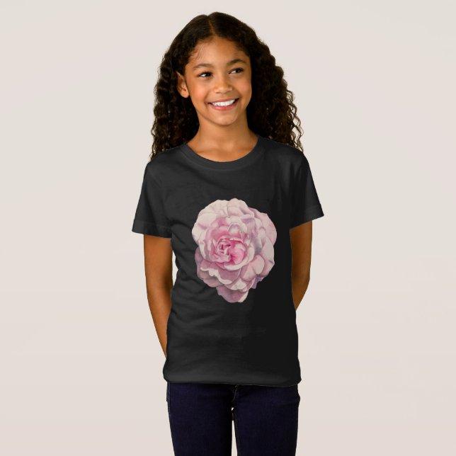 Rosa rosvattenfärgillustration tröja (Hel framsida)