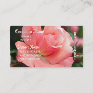 Rosa rosvisitkort visitkort