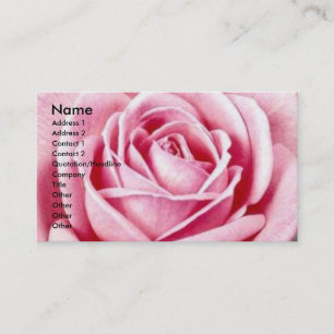 Rosa rosvisitkortar visitkort