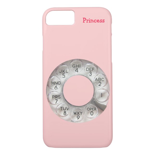 Rosa Rotary Mobil iPhone 7 Fodral Case-Mate iPhone Skal (Baksida)
