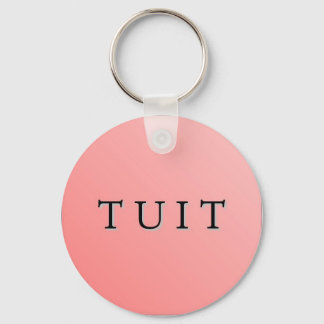 Rosa Round Tuit Keychain Nyckelring