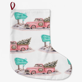 Rosa Route 66 jul charm Stor Julstrumpa