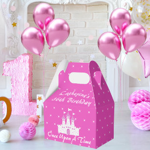 Rosa Royal Princess Castle Girl Birthday Presentaskar