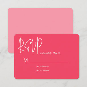 Rosa RSVP-kort OSA Kort