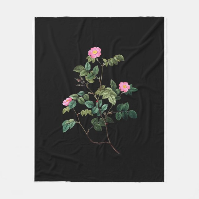 Rosa Rubiginosa Fleecefilt (Framsidan)