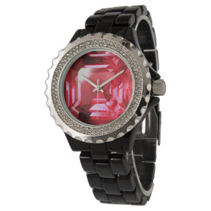 Rosa Ruby Gemstone Armbandsur