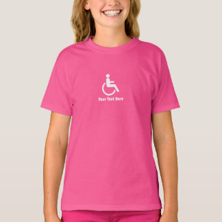 Rosa rullstol – tillgänglighetsmedvetenhet t shirt
