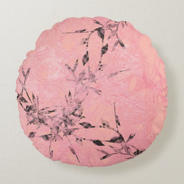 rosa rund kudde (Framsidan)