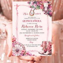 Rosa Rustic Boho Western Charra Theme Quinceanera