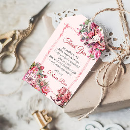 Rosa Rustic Boho Western Charra Theme Quinceanera Presentetikett