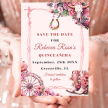 Rosa Rustic Boho Western Charra Theme Quinceanera