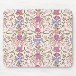 Rosa Rustic Bows och Blommar Musmatta