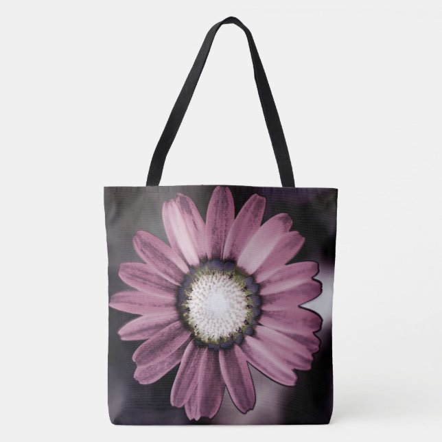 Rosa Rustic Daisy Tote Bag Tygkasse (Framsida)