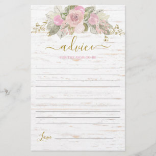 Rosa Rustic Pumpkin Advice for Mamma to be card