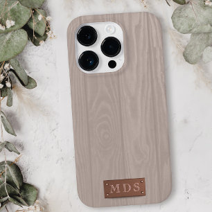 Rosa Rustic Tvättat Wood Grain Monogram