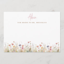 Rosa Rustic Vild Flowers Möhippa Rådkort