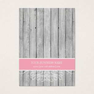 Rosa Rustic Wood Anpassningsbar Earring Card Visitkort