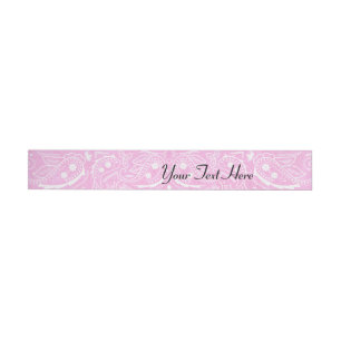 Rosa rustik paisley country western-inbjudan etikettband