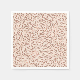 Rosa rustika blad Botanisk glamour bröllopsfest Pappersservett